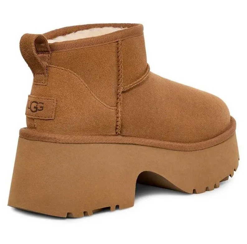 UGG CLASSIC ULTRA MINI NEW HEIGHTS CHESTNUT | BOTAS DE ANTE CON PLATAFORMA