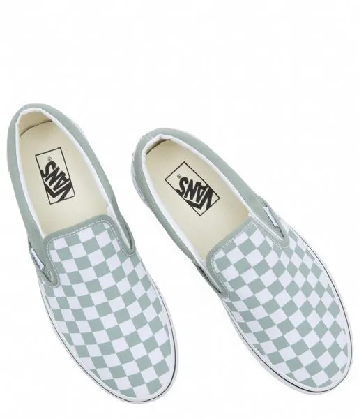 VANS CLASSIC SLIP ON CHECKERBOARD ICEBERG GREEN | ZAPATILLAS SLIP-ON DE LONA
