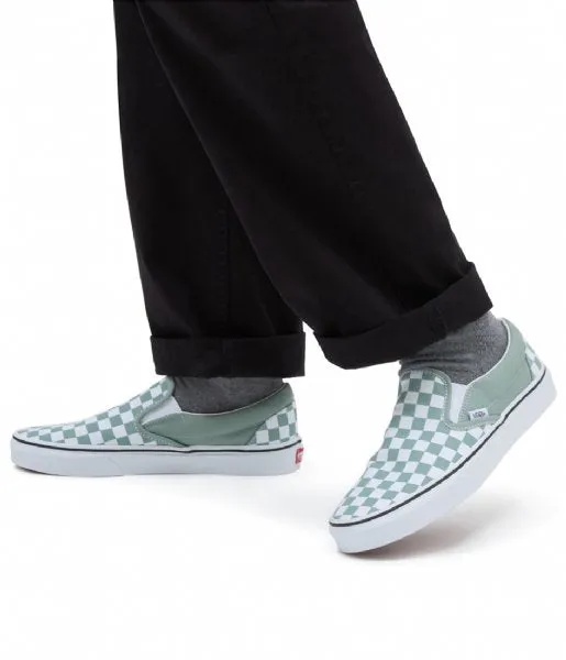 VANS CLASSIC SLIP ON CHECKERBOARD ICEBERG GREEN | ZAPATILLAS SLIP-ON DE LONA