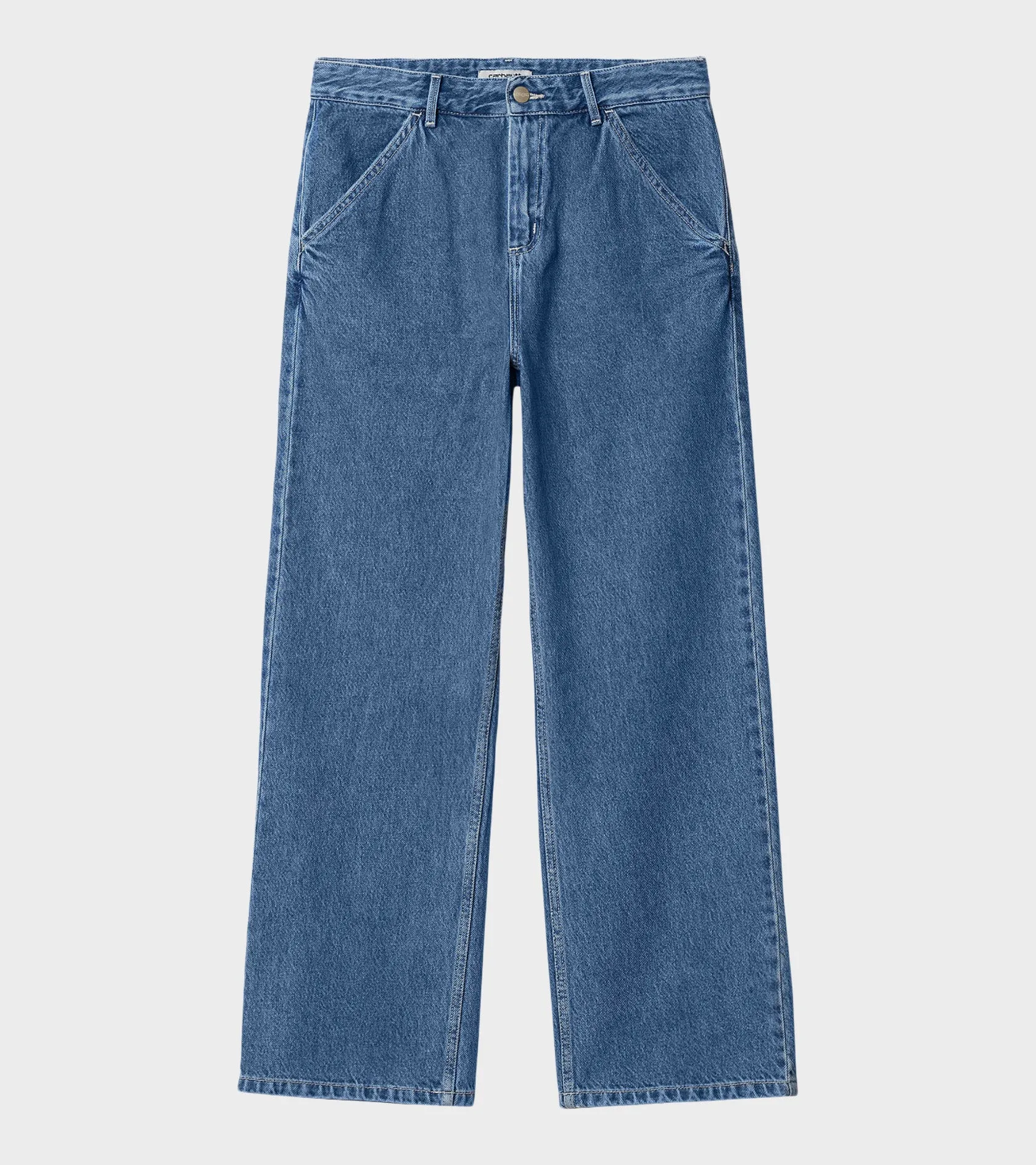 W Simple Pant Stone Washed Blue