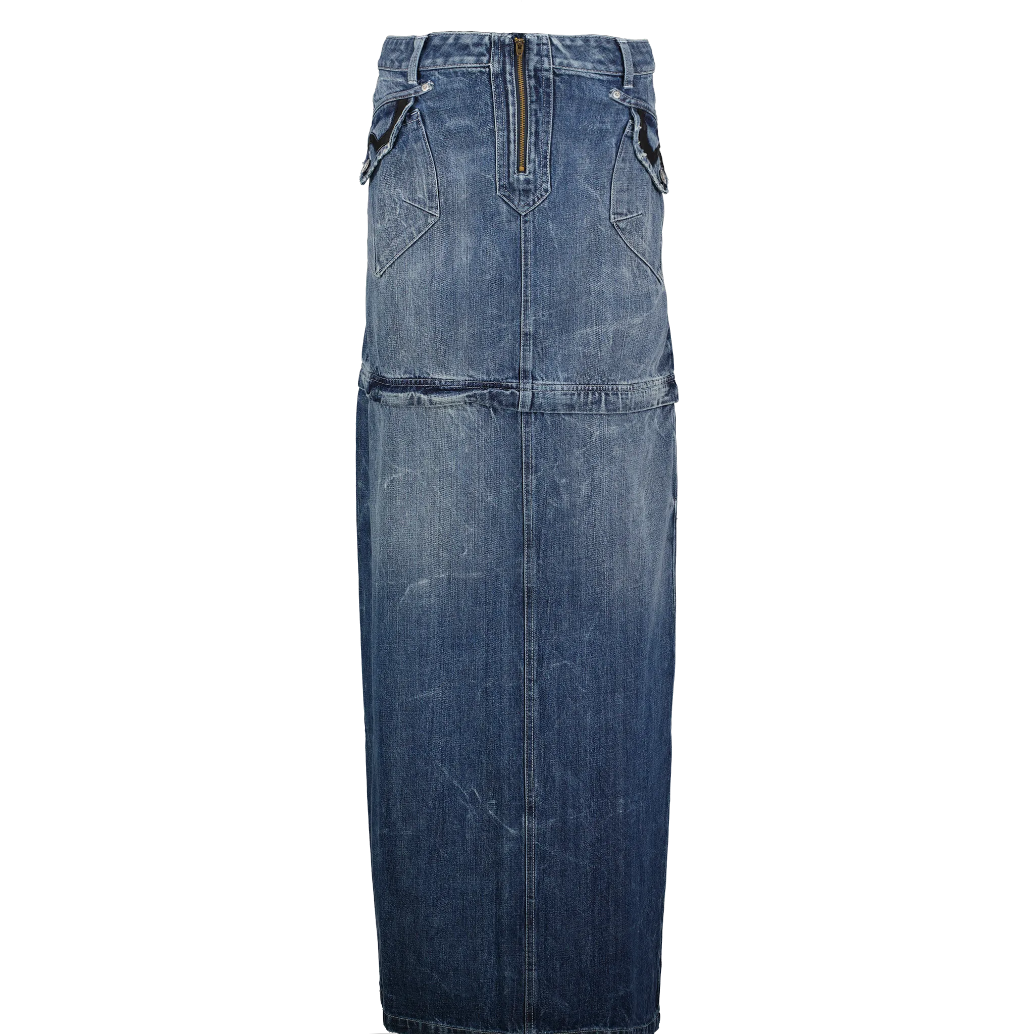 Zip Off Denim Skirt