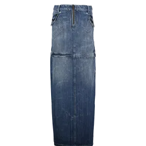 Zip Off Denim Skirt